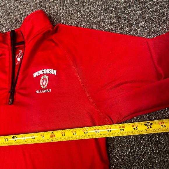 Wisconsin‎ Badgers C BUK Cutter Buck Pullover Jacket Mens Medium Activewear L/S - Picture 7 of 9